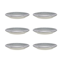Plato de 20 cm onda japonesa negro - Vessia - 6 unidades