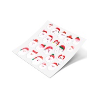 Pegatinas de Navidad de caras de Papá Noel de goma eva