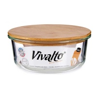 Tupper de 0,95 L de borosilicato con tapa de bambú