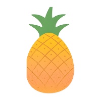 Servilletas de piña tropical de 18,5 x 10,2 cm - 20 unidades