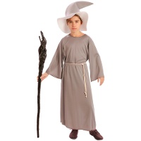 Disfraz de mago gris con sombrero par niño