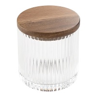 Algodonera para bastoncillos o algodón con tapa de madera