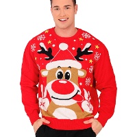 Jersey de Navidad de reno para hombre