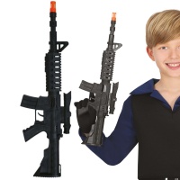 Fusil con mirilla negro de 44 cm