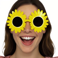 Gafas de margaritas amarillas