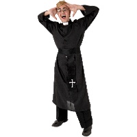 Disfraz de cura exorcista para hombre