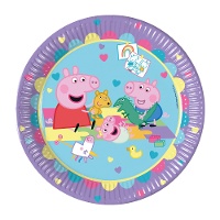 Platos de Peppa Pig Amor de 23 cm - 8 unidades