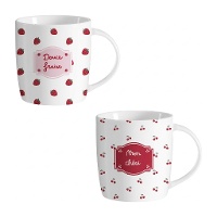 Taza de 350 ml de cerezas o fresas - 1 unidad