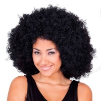 Peluca afro con tirabuzones