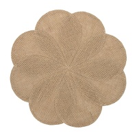Mantel individual de 38 cm de flor de yute