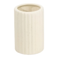 Portacepillos de dientes relieve rayas natural
