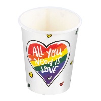 Vasos de All you need is love - 8 unidades