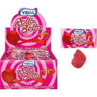 Regaliz Rolla Belta fresa con pica - Vidal - 24 unidades