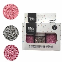 Kit de sprinkles de fideos y perlas y plateado de 30 gr