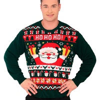 Jersey de Navidad de Papá Noel Ho Ho Ho para hombre