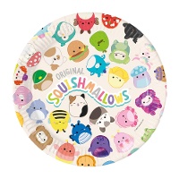 Platos de Squishmallows de 23 cm - 8 unidades