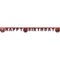 Guirnalda de Spiderman telaraña Happy Birthday