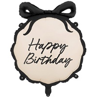Globo de Elegant Happy Birthday de 47,5 x 45 cm - 1 unidad