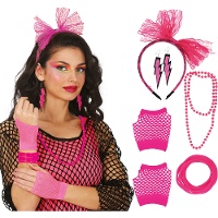 Conjunto de accesorios años 80 neón