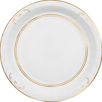 Platos con ornamentación dorada de 23 cm - 6 unidades