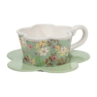 Taza de 330 ml de flores