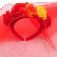 Diadema de velo y toppers día de los muertos
