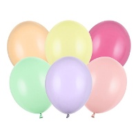 Globos de látex de 30 cm pastel - PartyDeco - 100 unidades