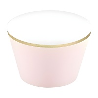 Wrappers para cupcakes con borde dorado - 6 unidades