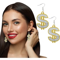 Pendientes de símbolo de dólar