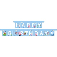 Guirnalda de Happy Birthday de Peppa Pig