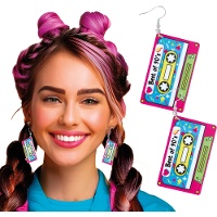 Pendientes de cassette retro