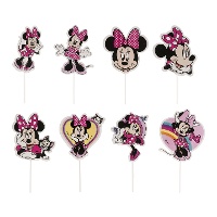 Toppers de papel para tarta de Minnie Mouse - Dekora - 16 unidades