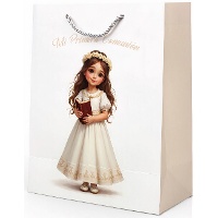 Bolsa de comunión de niña con biblia de 32 x 26 x 12 cm