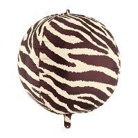 Globo orbz de estampado cebra de 50 cm