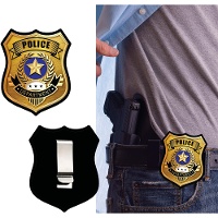 Placa policía con clip para cinturón