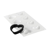 Set Mini Tarte Petit Amour de silicona de 17,5 x 30 cm - Silikomart - 8 cavidades