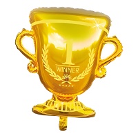 Globo de Copa Dorada Campeón de Fútbol de 74 cm