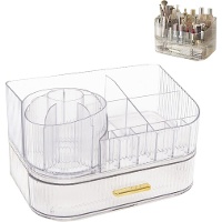 Organizador de maquillaje con cajón y separadores de 28,5 x 18,5 x 17,8 cm