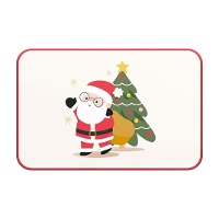 Mantel individual de Papá Noel sonriente de 43 x 28 cm - 1 unidad